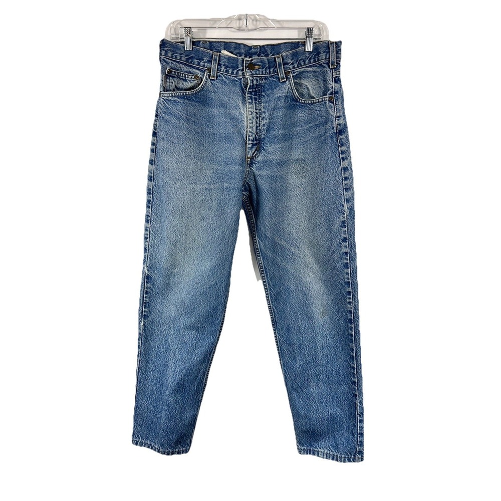 Carhartt‎ Men's Blue Washed Jeans Relaxed Fit Size 36x32 Classic Casual Utility